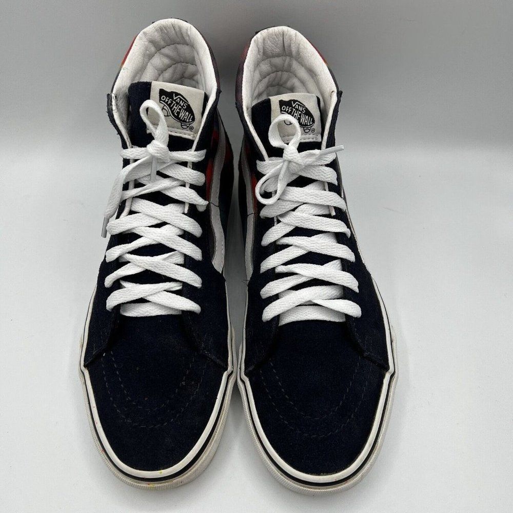 VANS SK8-HI Dark Aura Multi Blue Suede Canvas Skate Shoes W10.5/M9 VN0A4U3CWN0 - Picture 5 of 7